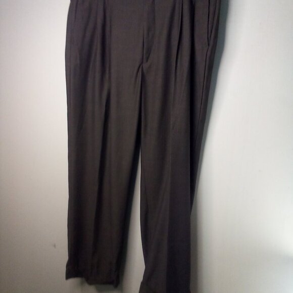 John Henry Pants Men 42 x 30 Pleated Roll Hem Brown - Picture 2 of 14